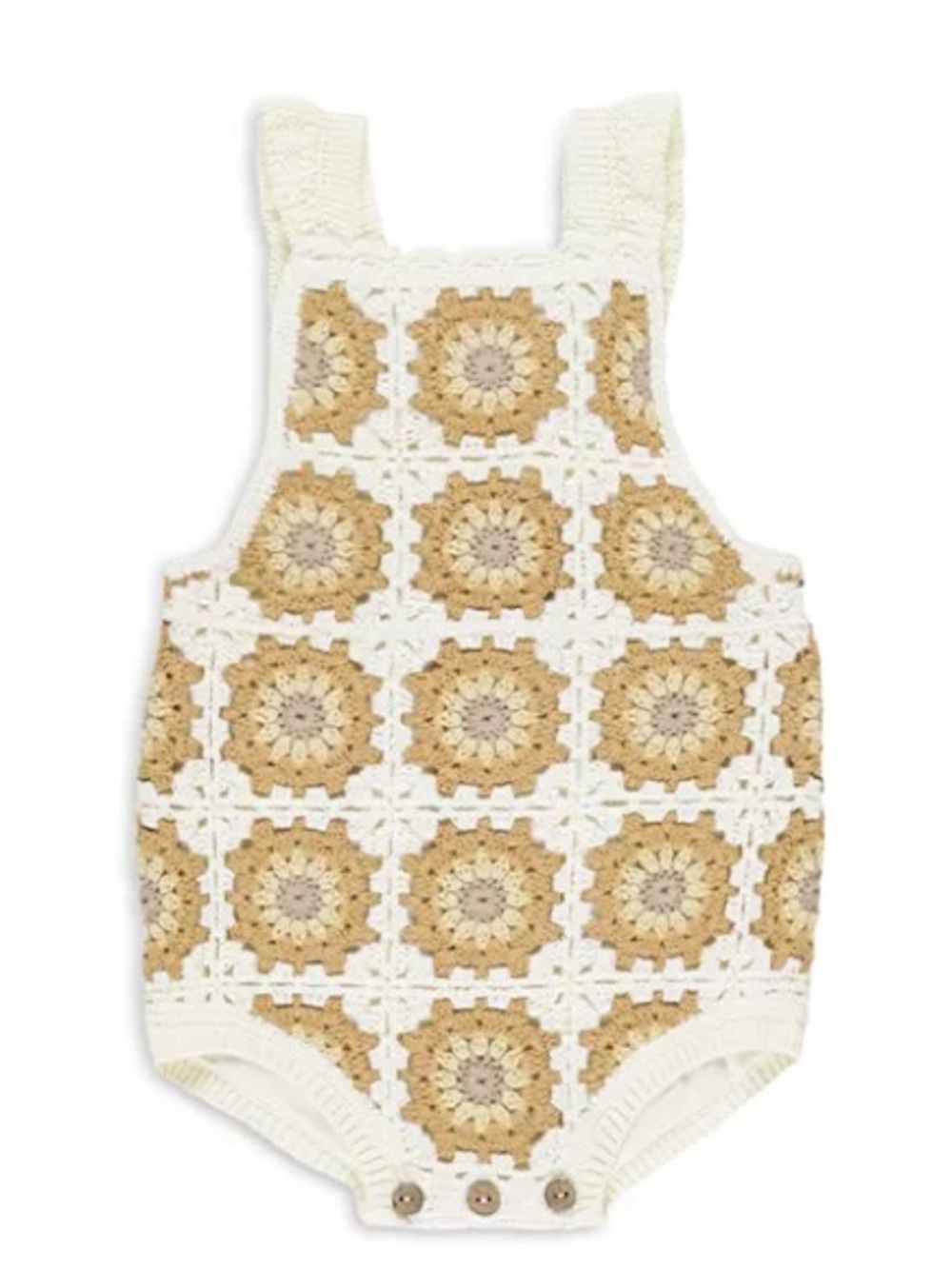 Rylee + Cru girl’s crochet romper Marigold Daisy